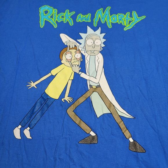 Rick And Morty Graphic SS Tee Royal Blue Eye Opener - Size XL - Picture 1 of 4